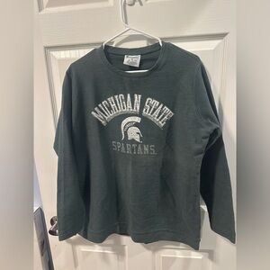 Women’s Michigan State Spartans Corded Ribbed Sweatshirt Champion Green M